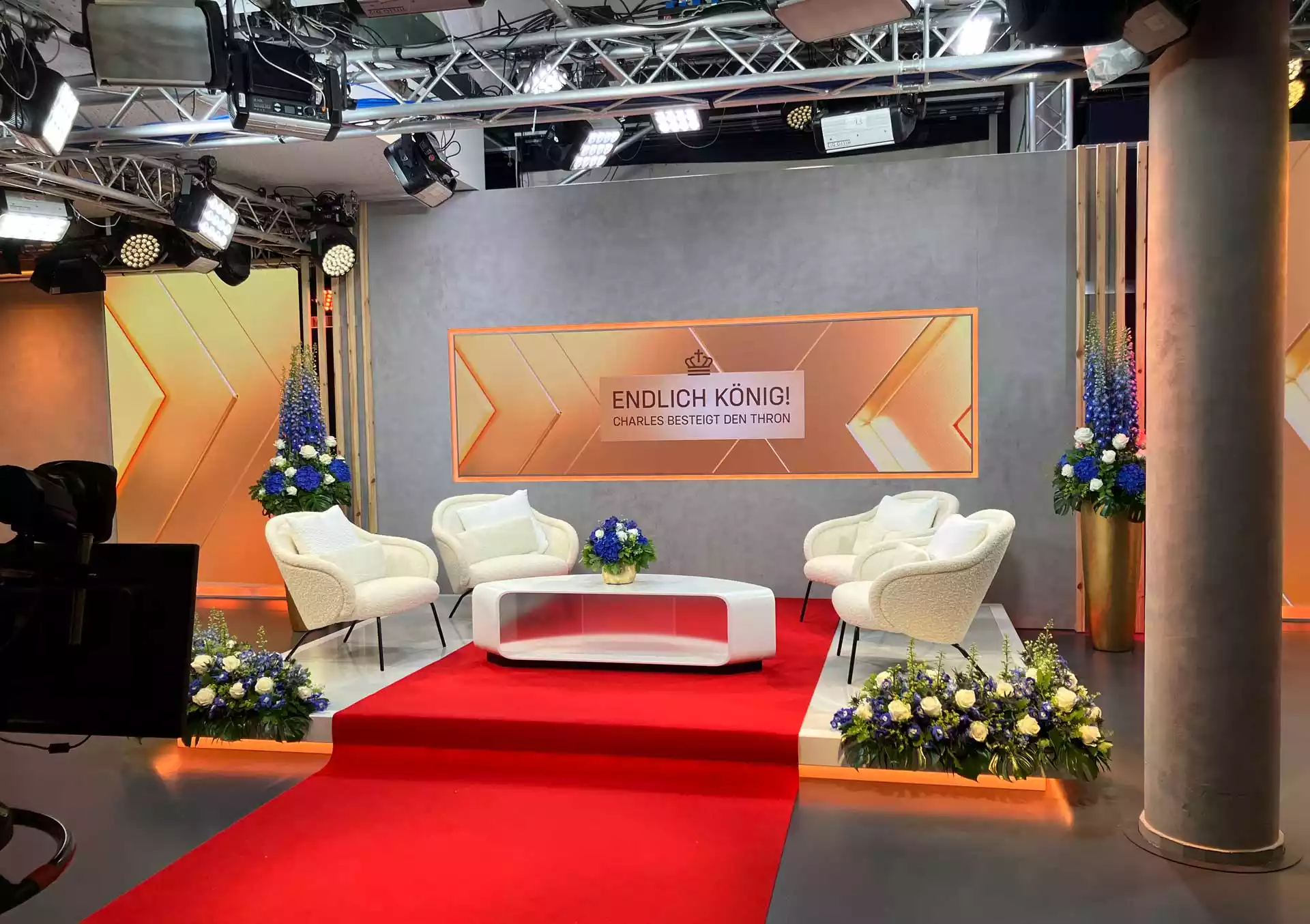 Dekorationskonzept von Bettina Hass bei einem Event.