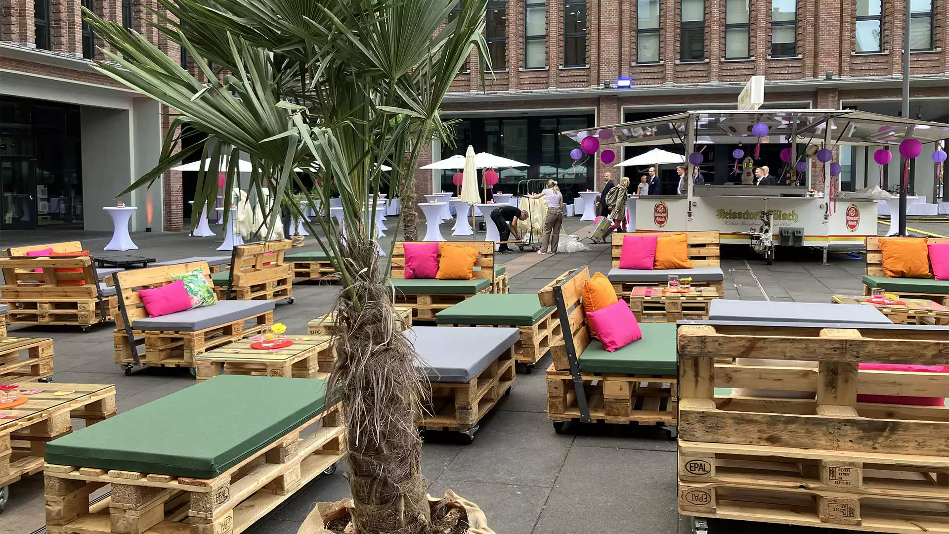 Dekorationskonzept von Bettina Hass bei einem Event.